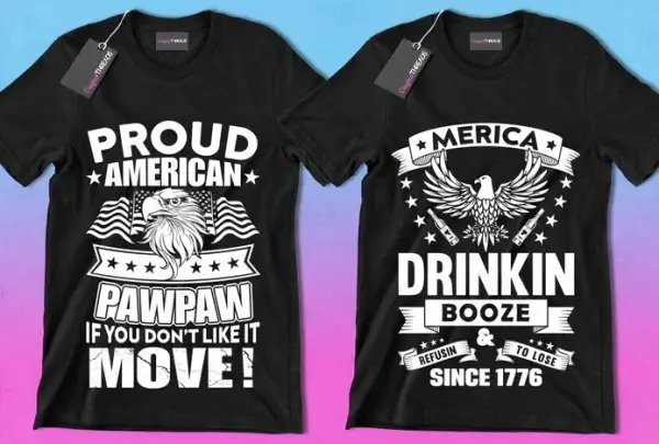 50 Editable American Patriot T-Shirt Designs Bundle - Image 8