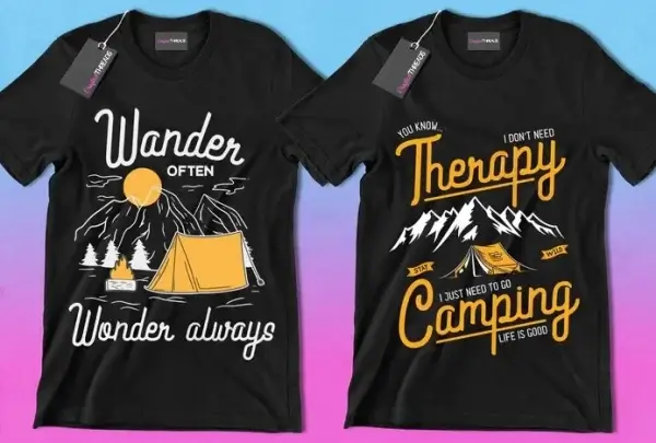 50 Editable Camping & Outdoors T-Shirt Designs - Image 3