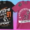 50 Editable Bicycle T-Shirt Designs Bundle - Image 3