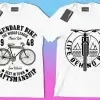 50 Editable Bicycle T-Shirt Designs Bundle - Image 6