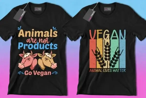 50 Editable Vegan T-Shirt Designs Bundle - Image 3