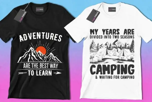 50 Editable Camping & Outdoors T-Shirt Designs - Image 8