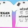 50 Editable Vegan T-Shirt Designs Bundle - Image 8