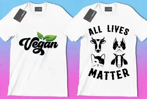 50 Editable Vegan T-Shirt Designs Bundle - Image 9