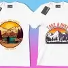 50 Editable Camping & Outdoors T-Shirt Designs - Image 6