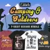 50 Editable Camping & Outdoors T-Shirt Designs