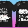 50 Editable Cat T-Shirt Designs Bundle - Image 8