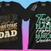 50 Editable Dad T-Shirt Designs Bundle - Image 4
