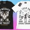 50 Editable Gym T-Shirt Designs Bundle - Image 2