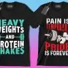 50 Editable Gym T-Shirt Designs Bundle - Image 7