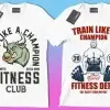 50 Editable Gym T-Shirt Designs Bundle - Image 8