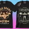 50 Editable Gym T-Shirt Designs Bundle - Image 9