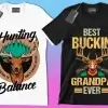 50 Editable Hunting T-Shirt Designs Bundle - Image 6