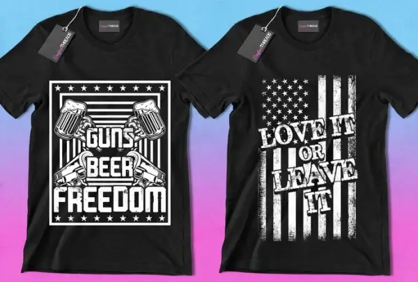 50 Editable American Patriot T-Shirt Designs Bundle - Image 4