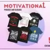 50 Editable Motivational T-Shirt Designs Bundle