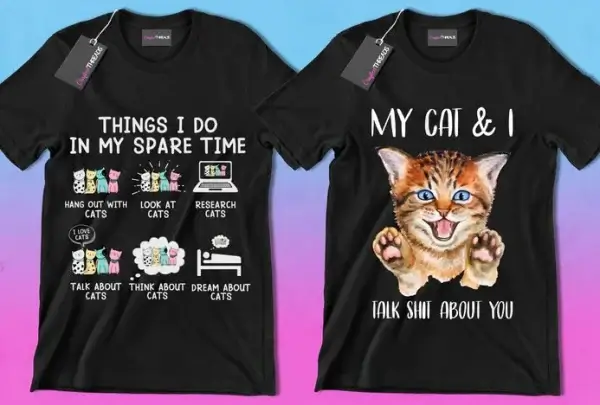 50 Editable Cat T-Shirt Designs Bundle - Image 5