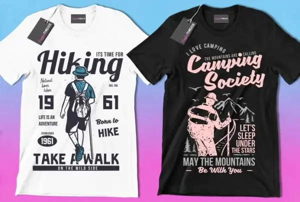50 Editable Camping & Outdoors T-Shirt Designs - Image 2