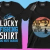 50 Editable Fishing T-Shirt Designs Bundle - Image 6