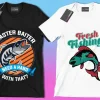 50 Editable Fishing T-Shirt Designs Bundle - Image 5