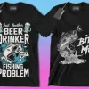 50 Editable Fishing T-Shirt Designs Bundle - Image 3