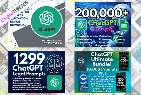 200,000+ ChatGPT prompt bundle: Business, Social Media, Legal